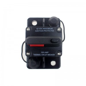 12V 24VDC 60A 80A 100A 150A 200A 250A 300A Black Color Home Solar System Vandtæt Circuit Breaker Reset Fuse Inverter