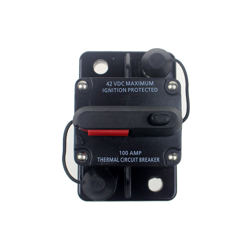 12V 24VDC 60A 80A 100A 150A 200A 250A 300A Black Color Home Solar System Vandtæt Circuit Breaker Reset Fuse Inverter