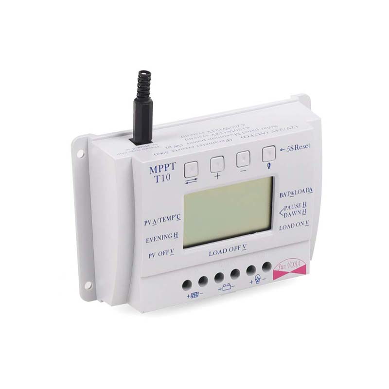 PWM 20A 10A Solar Panel Charge Regulator Controller T10 T20 12V 24V Auto LCD Display Lys og Dual Timer